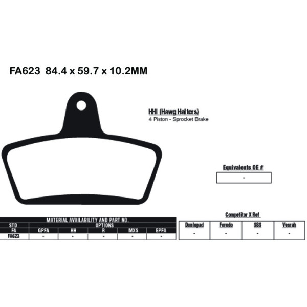 EBC EBC Brake Pads FA623HH
